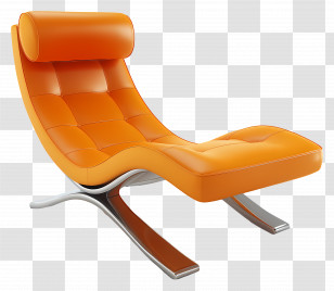 Lounge Chair - Modern Leather Chair Transparent PNG