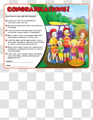 Home Safety National Council Water Hard Hats - Play - English Certificate Transparent PNG
