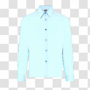 Clothing White Blue Sleeve Collar - Button - Shirt Transparent PNG