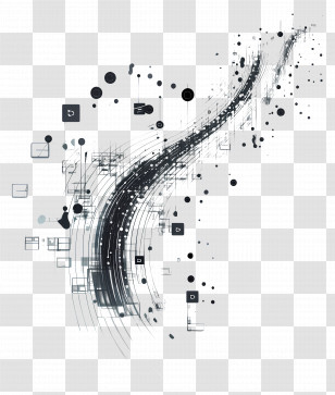 Data Corruption - Abstract Digital Flow Illustration Transparent PNG