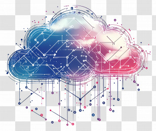 Data Cloud - Digital Cloud Technology Illustration Transparent PNG