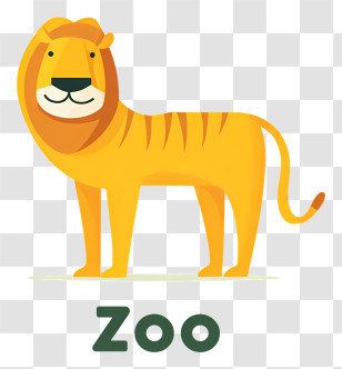 Zoo Logo - Cartoon Lion For Zoo Illustration Transparent PNG