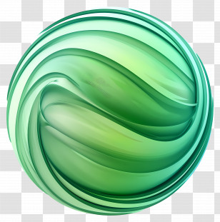 Gradient Green Shape - Green Swirling Sphere Transparent PNG