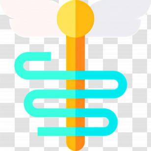 Nurse Symbol - Simplified Caduceus Symbol Transparent PNG