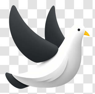 Dove Logo - Elegant White Dove Illustration Transparent PNG