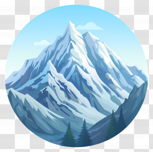 Mountain Range - Snow-Capped Majestic Mountain Peaks Transparent PNG