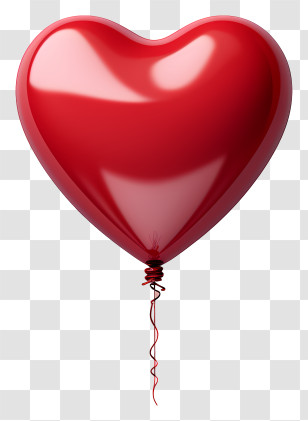 Heart - Red Heart-Shaped Romantic Balloon Transparent PNG