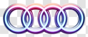 Audi Logo - Colorful Audi Logo Design Transparent PNG