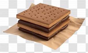 Bourbon Biscuit - Stacked Chocolate Biscuits On Paper Wrapper Transparent PNG