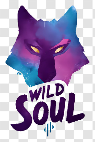 Wild Soul - Purple Watercolor Wolf 'Wild Soul' Transparent PNG