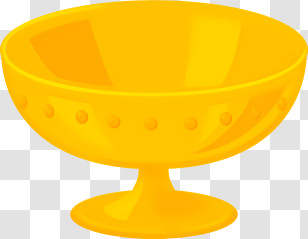 Icon - Bright Yellow Decorative Bowl Transparent PNG