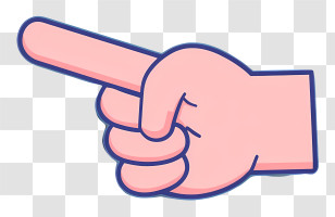 Pointing Finger - Pink Cartoon Pointing Hand Transparent PNG