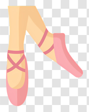 Ballet Shoes Logo - Pink Ballet Shoes Illustration Transparent PNG