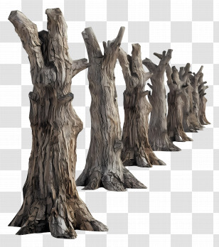 Tree Trunk - Row Of Tree Stumps Transparent PNG