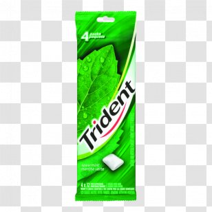 Chewing Gum Trident Peppermint Mentha Spicata Gummi Candy Transparent PNG