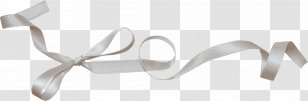 Black Ribbon Clip Art - White - Satin Transparent PNG