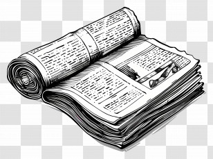 Newspaper - Rolled Newspaper Illustration Transparent PNG