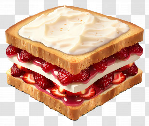 Classic Victoria Sandwich - Delicious Strawberry Cream Sandwich Transparent PNG