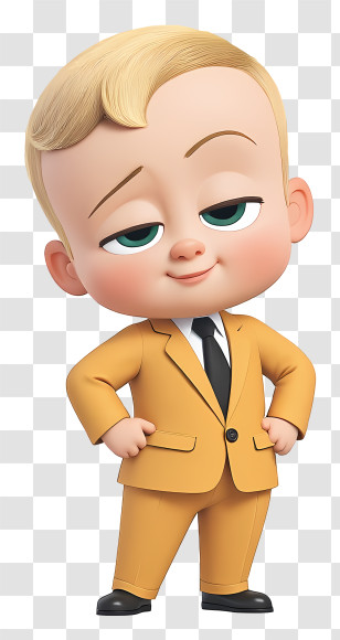 Boss Baby - Smirking Boss Baby Portrait Transparent PNG