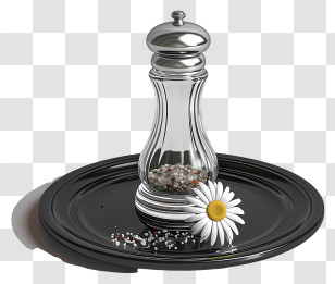 Pepper Shaker - Pepper Shaker With Daisy Flower Transparent PNG