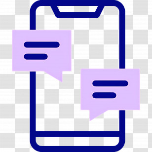 Phone Messaging - Smartphone With Chat Bubbles Transparent PNG
