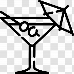 Cocktail - Cocktail Glass Icon Transparent PNG