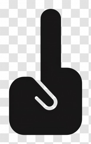 Hand Logo - Black Middle Finger Gesture Icon Transparent PNG