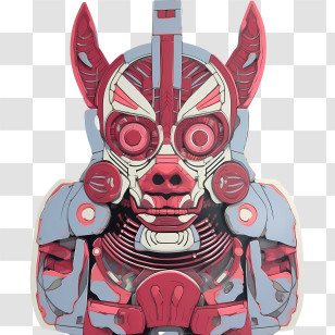 Funtime Foxy - Robotic Animal Mask Sci-Fi Design Transparent PNG