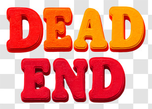 Dead End Sign - Colorful Dead End Sign Illustration Transparent PNG