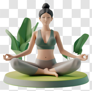 Yoga - Peaceful Yoga Pose Transparent PNG
