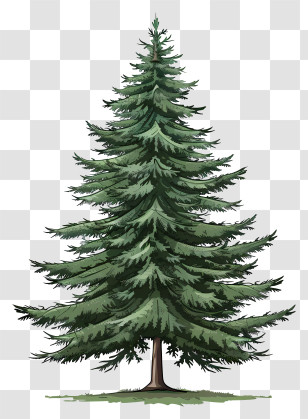 Fir Tree - Realistic Pine Tree Illustration For Nature Themes Transparent PNG