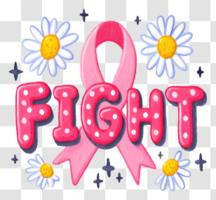 Fight - Fight — Pink Ribbon Awareness Transparent PNG