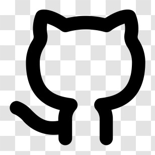 Github Icon - Black GitHub Logo Outline Transparent PNG