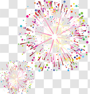 Confetti - Colorful Fireworks Explosion Illustration Transparent PNG