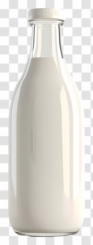 Milk Bottle - Glass Bottle Of Fresh Milk Transparent PNG