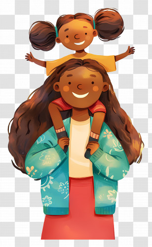 Mother And Child - Happy Mother And Child Transparent PNG