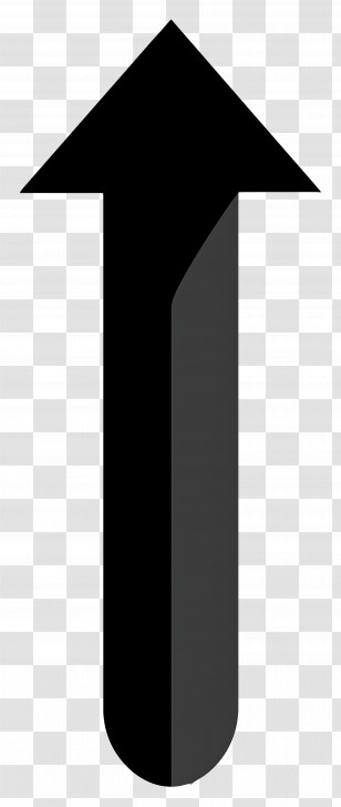 Upward Arrow - Black Upward Arrow Vector For Navigation And Graphics Transparent PNG