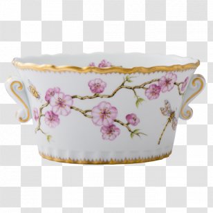 Cachepot White House Flowerpot Porcelain Cherry Blossom - Dishware Transparent PNG