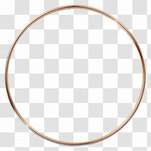 Frame Circle - Simple Golden Round Frame Transparent PNG