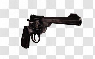 Trigger Revolver Firearm Mafia Gun - Webley Pistol Transparent PNG