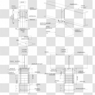 .dwg Solaio Beam Particolare Costruttivo - Design Transparent PNG
