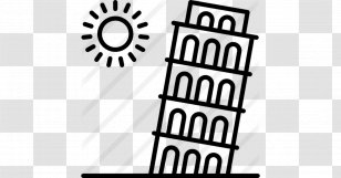 Leaning Tower Of Pisa Eiffel Tourist Attraction Travel - Coloring Book Transparent PNG