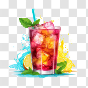 Ice Tea
 - Refreshing Iced Drink With Lemon Transparent PNG