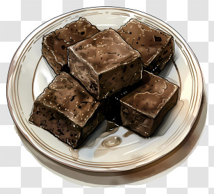 Stinky Tofu - Chocolate Brown Dessert Squares Transparent PNG