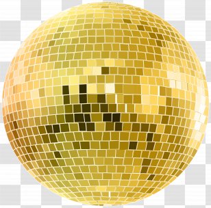 Disco Ball Stock Illustration - Cartoon - Gold Transparent Clip Art Image Transparent PNG