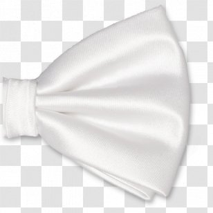 Necktie White Bow Tie Satin Silk - Wedding - Material Transparent PNG