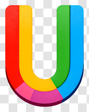 Magnet Logo - Colorful Letter U Transparent PNG