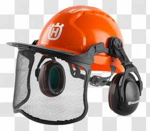 Bicycle Helmets Motorcycle Chainsaw Husqvarna Group Personal Protective Equipment - Football Helmet Transparent PNG