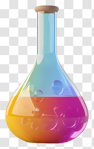 Laboratory Flask - Rainbow Liquid Flask For Science Illustration Transparent PNG