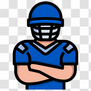 American Football Player - American Football Player In Blue Uniform Transparent PNG
